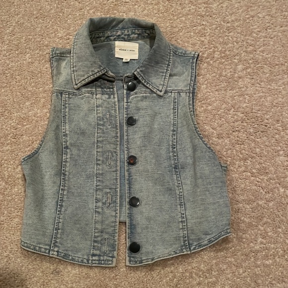 silence + noise Jackets & Blazers - Silence + Noise Jeans Vest